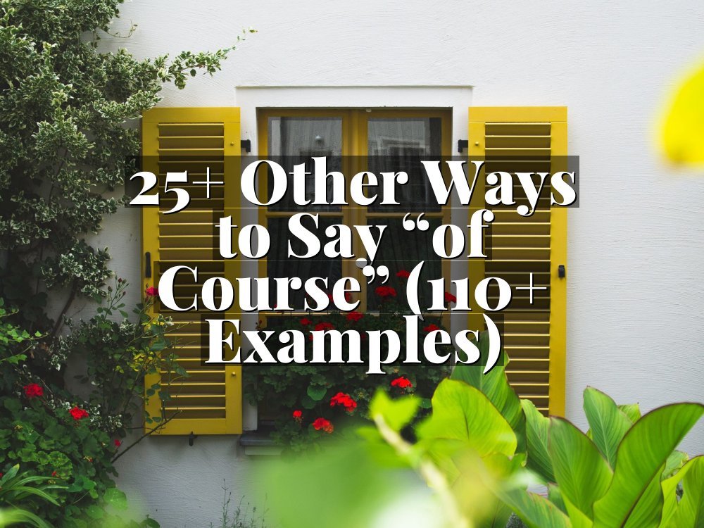 25+ Other Ways to Say “of Course” (110+ Examples)