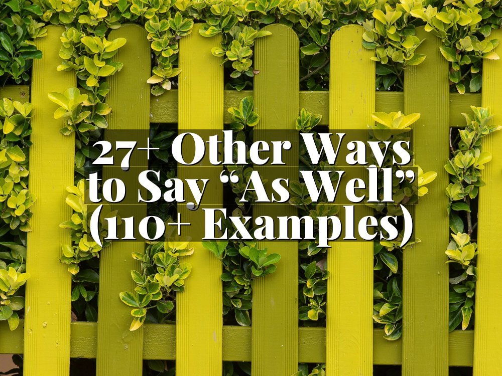 27+ Other Ways to Say “As Well” (110+ Examples)