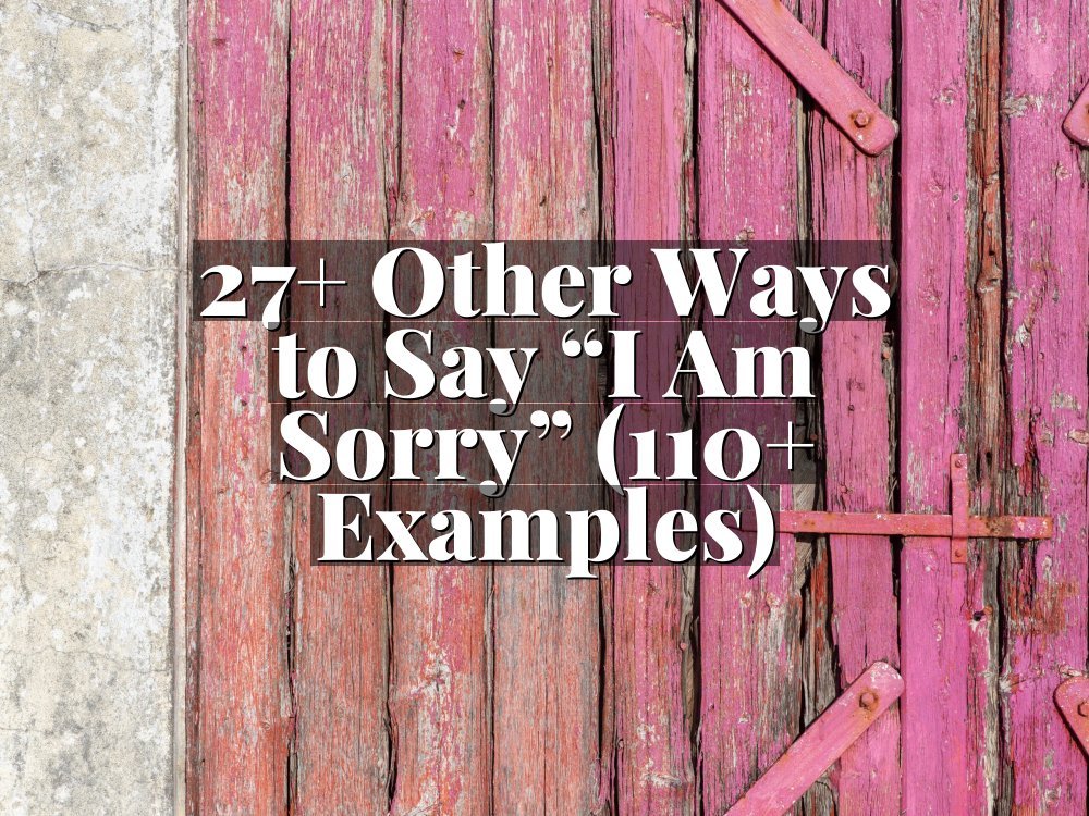 27+ Other Ways to Say “I Am Sorry” (110+ Examples)