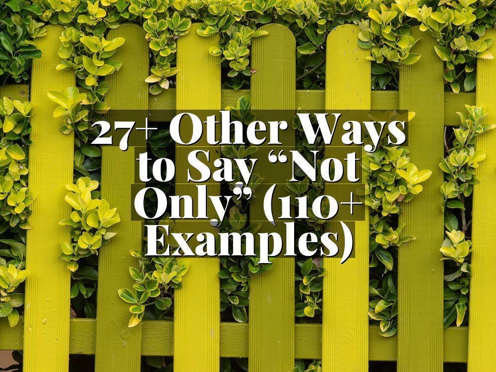 27+ Other Ways to Say “Not Only” (110+ Examples)