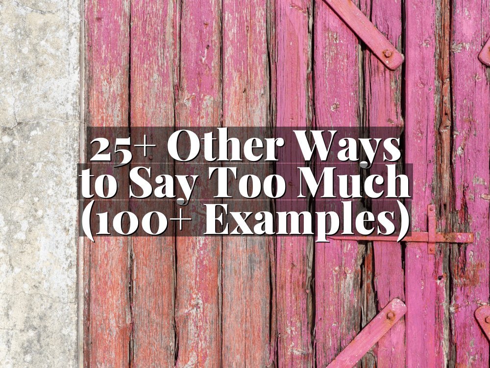 25+ Other Ways to Say Too Much (100+ Examples)