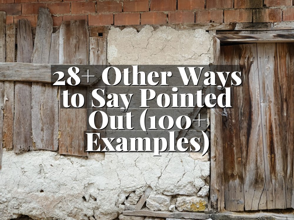 28+ Other Ways to Say Pointed Out (100+ Examples)