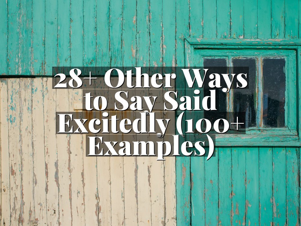 28+ Other Ways to Say Said Excitedly (100+ Examples)