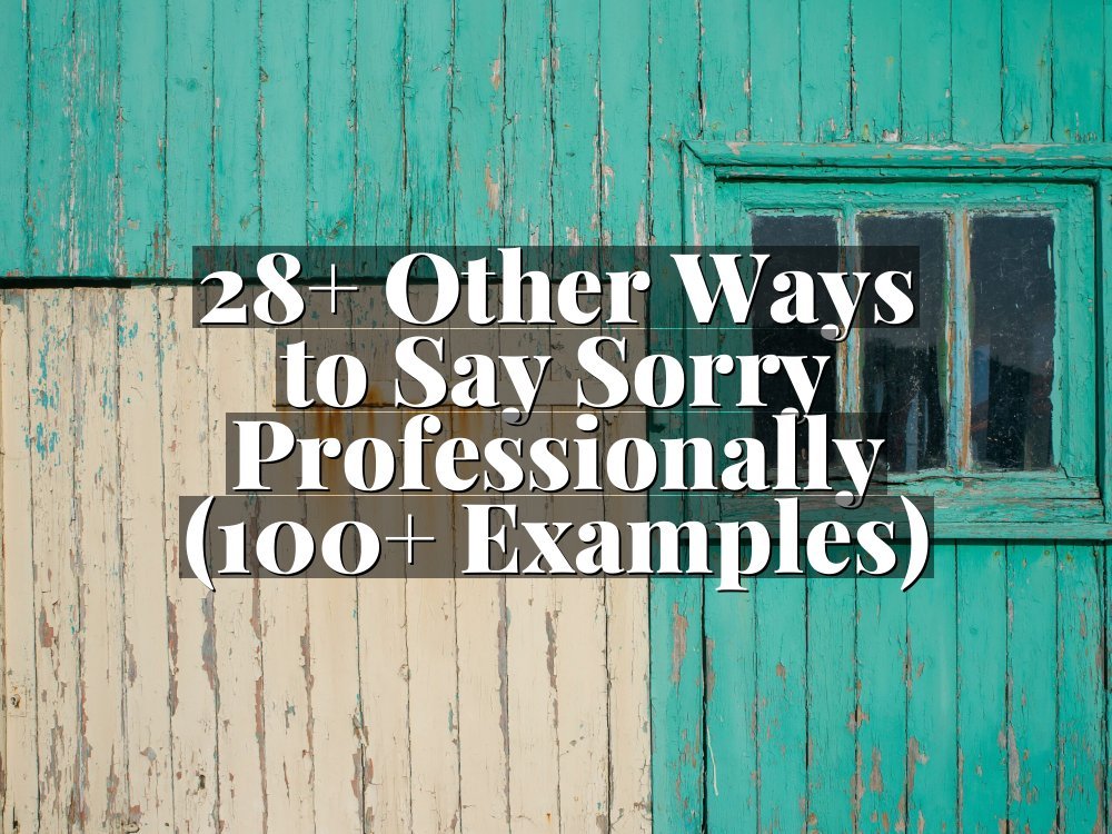 28+ Other Ways to Say Sorry Professionally (100+ Examples)