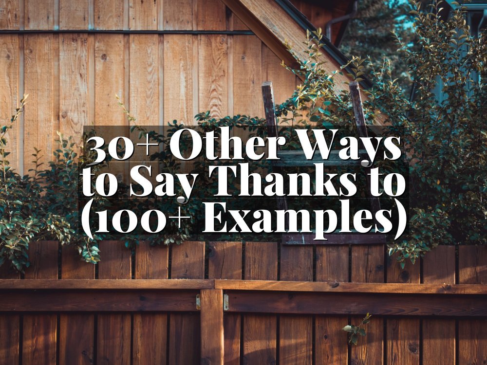30+ Other Ways to Say Thanks to (100+ Examples)